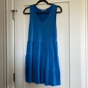 Blue tiered mini dress - size M (NWOT)